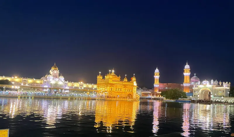 The Golden Temple at night, Amritsar
