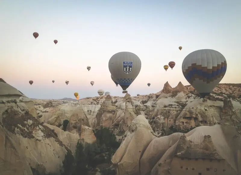 Hot air balloons over Cappadocia, Turkey