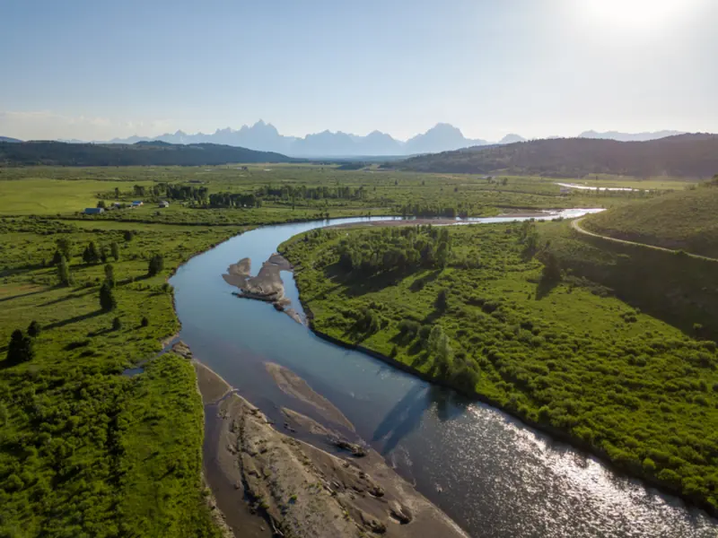 River below the Grand Teton mountains